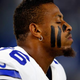 Greg Hardy of the Dallas Cowboys looks on from the sidelines before the Cowboys take on the Philadelphia Eagles at AT&T Stadium Nov. 8, 2015, in Arlington, Texas.
Jamie Squire/Getty Images